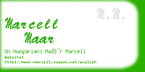 marcell maar business card